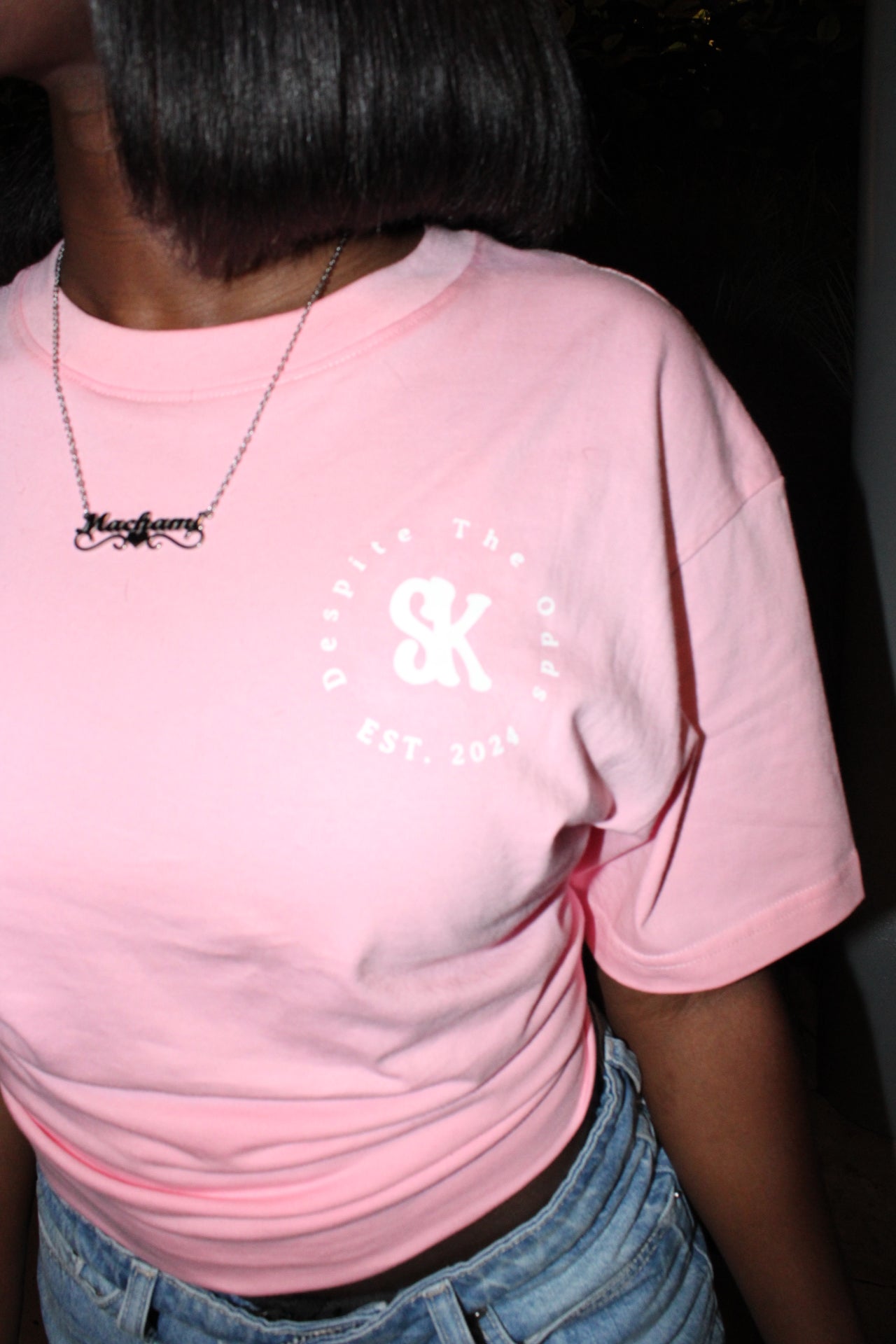 Pink "SK" Tee